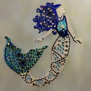 Beautiful Mermaid embellished with ocean friends and bling!